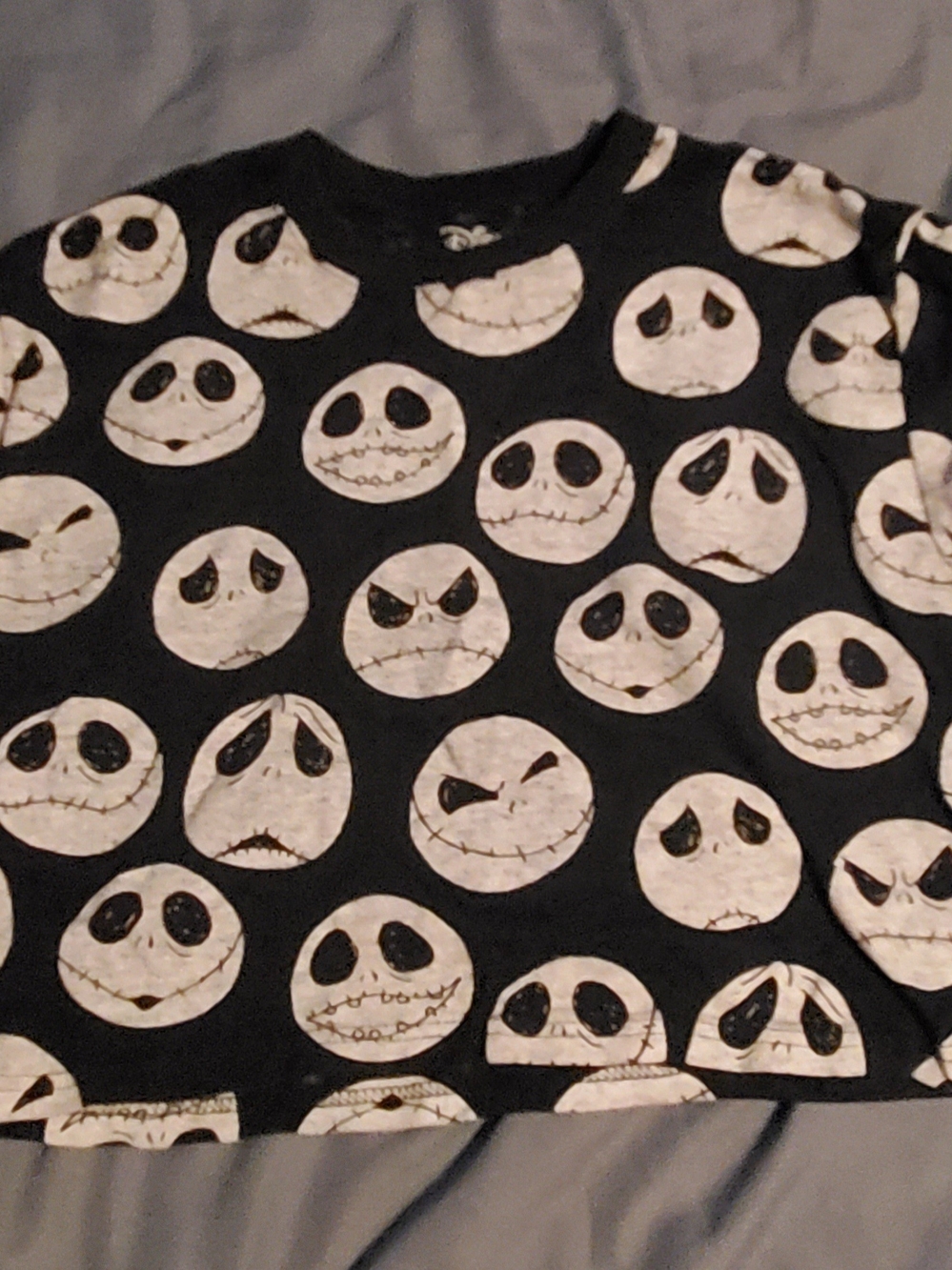 Disney Black Graphic Tee with White Logo Print